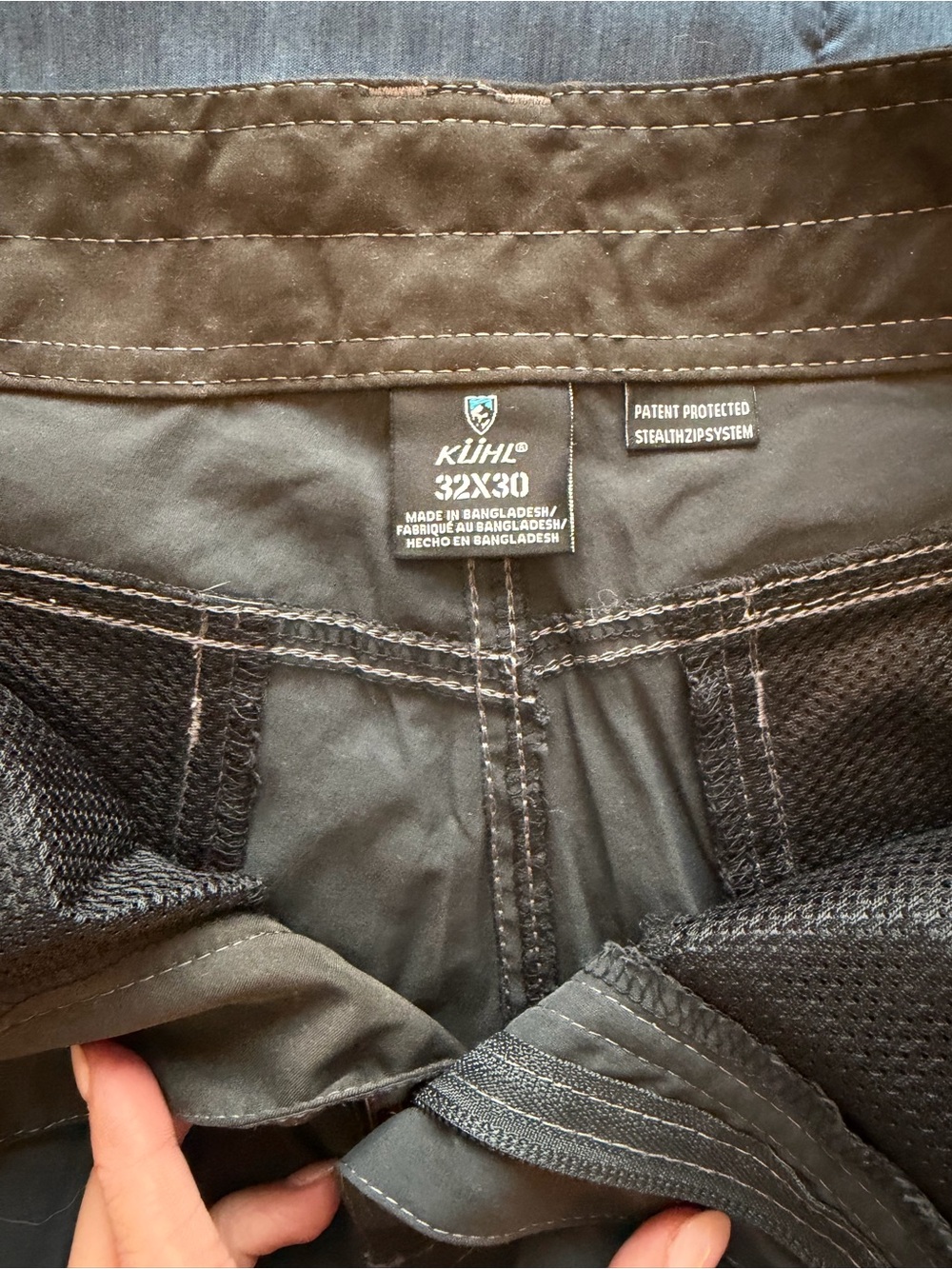 Kuhl Men's Black Outdoor Pants with Mesh Lining